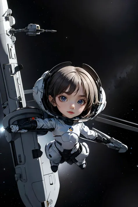 (best quality:1.4),(masterpiece:1.4),(8K:1.4),(extremely detailed:1.4),(chibi:1.4),high quality,ray tracing,streamlinerai space suit,stylized,shiny white,full of reflections,blue glowing lights,futurism,clean edges,Tinted windows,<lora:streamlinerai:0.8>,<lora:GoodHands-beta2:1>,cartoon rendering,<lora:girl_1:1>,