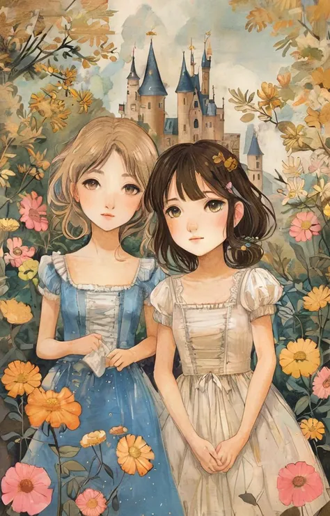 masterpiece,best quality,<lora:tbh143-sdxl:0.8>,idolmaster cinderella girls,illustration,style of Alice Provensen,