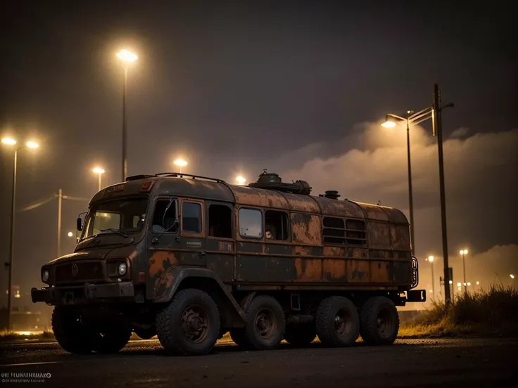 RAW photo, a portrait photo of
rusty steampunk car, survival, post-apocalyptic, cyberpunk, outdoors, night, destruction, urban decay,
(high detailed skin:1.2), 8k uhd, dslr, soft lighting, high quality, film grain, Fujifilm XT3