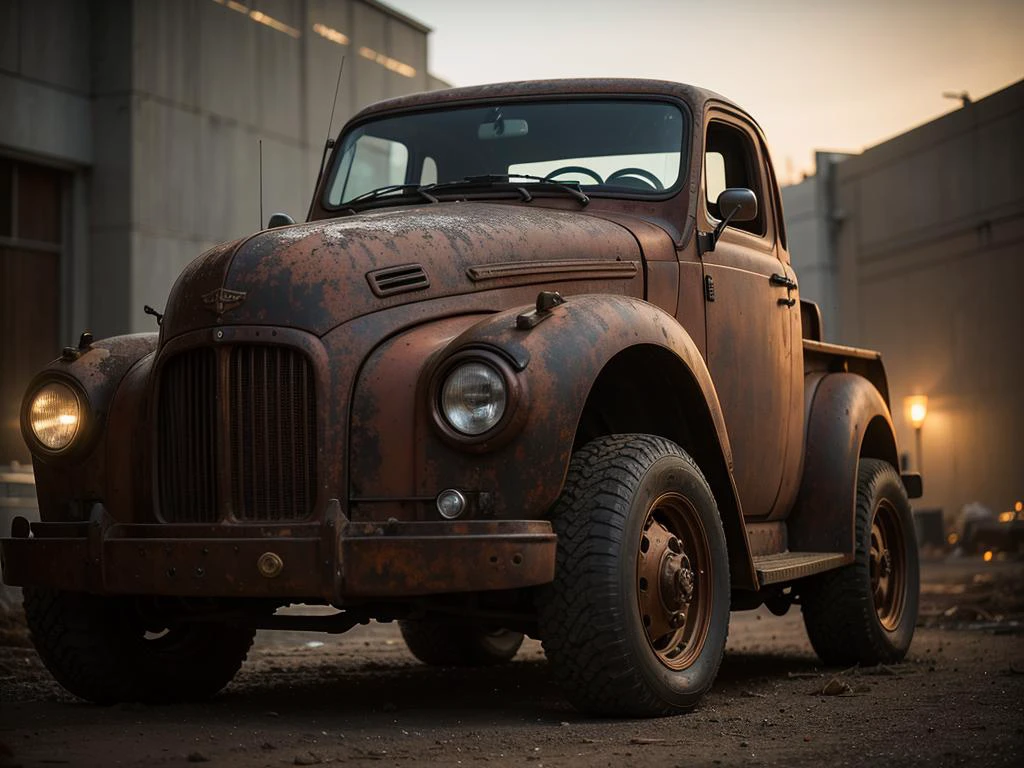 RAW photo, a portrait photo of
rusty steampunk car, survival, post-apocalyptic, cyberpunk, outdoors, night, destruction, urban decay,
(high detailed skin:1.2), 8k uhd, dslr, soft lighting, high quality, film grain, Fujifilm XT3