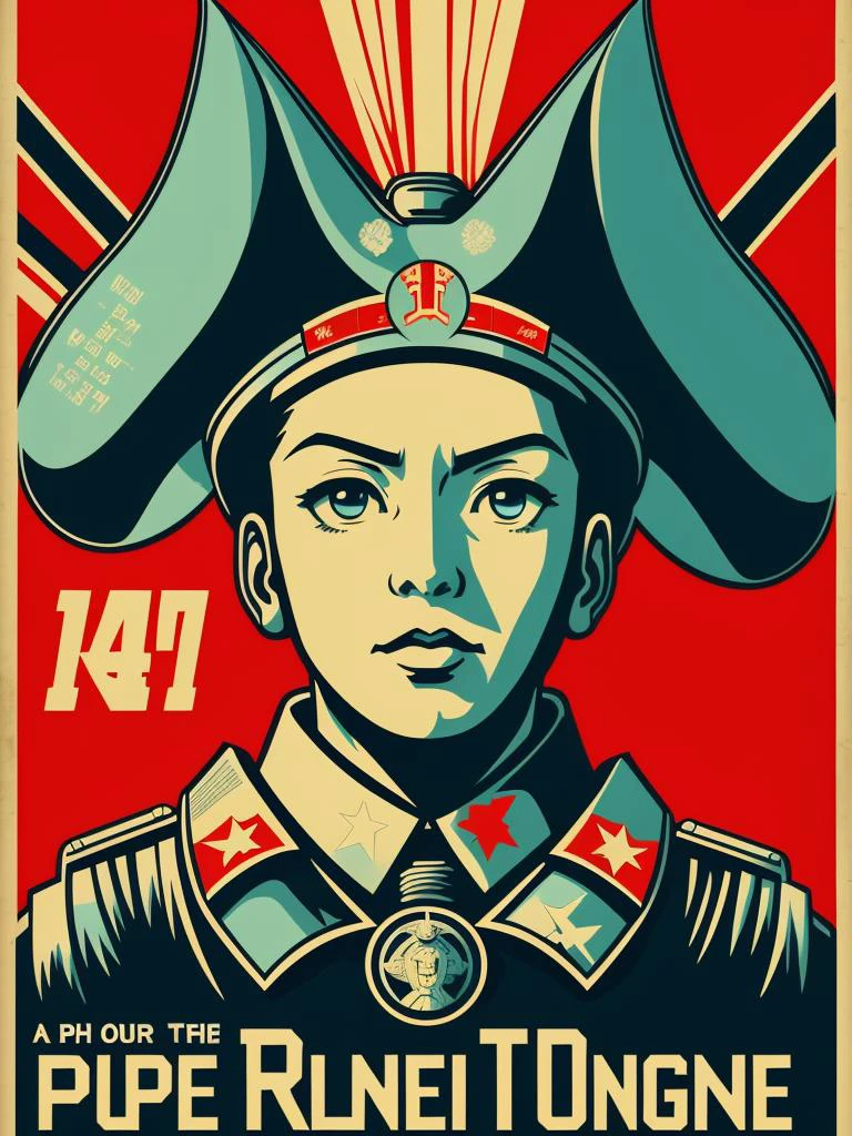 A highly detailed propaganda poster, watch anime, pop art, typography, vintage paper, the rule of thirds, trending on artstation, UHD