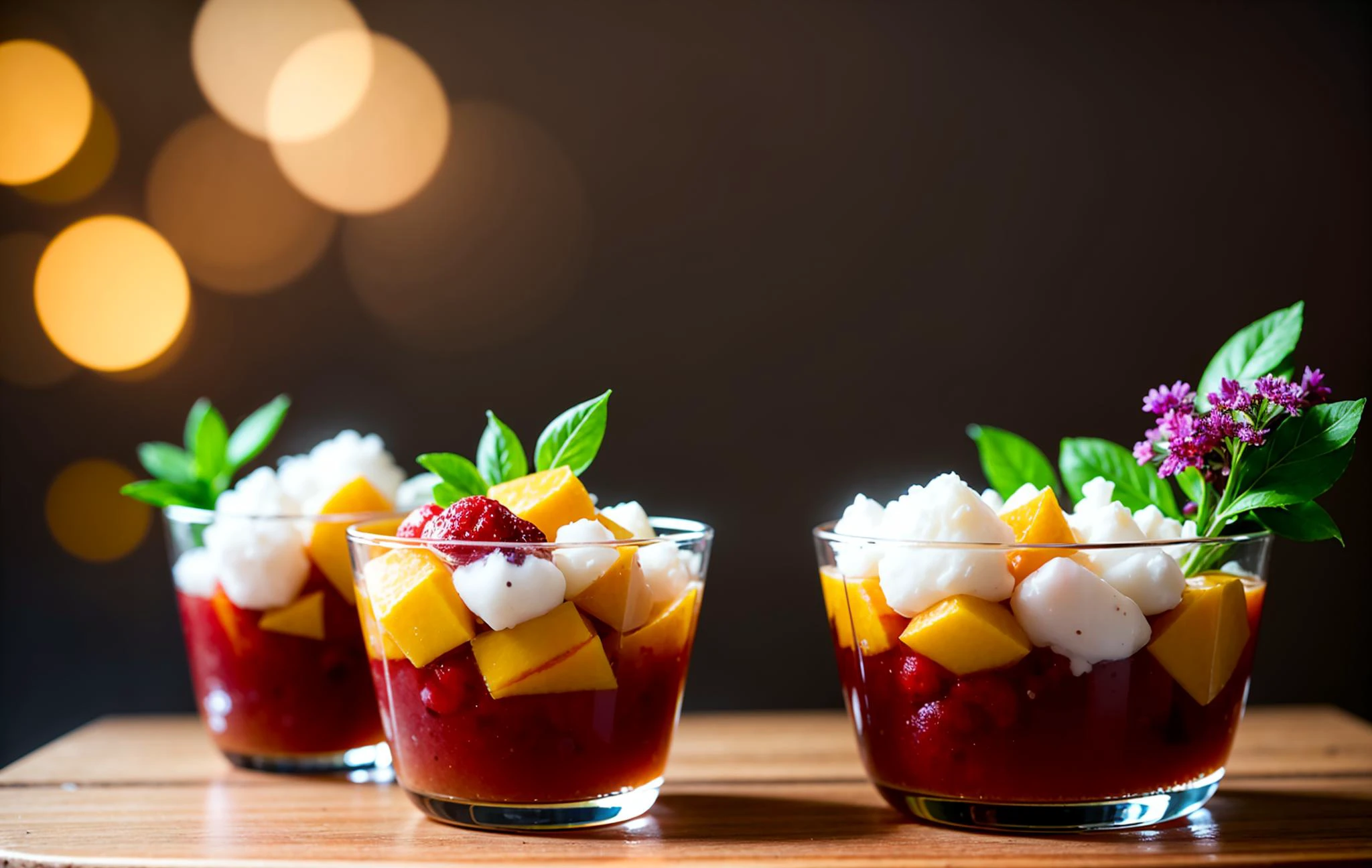 RAW photo, a portrait photo of
professional foodporn,
To serve, spoon granita into small chilled glasses or bowls and serve at once. Garnish with edible flowers, if using.
8k uhd, dslr, warm soft lighting, high quality, film grain, Fujifilm XT3