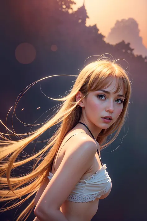A highly detailed anime illustration, 1girl, vintage, dreamy, magical, dynamic pose, drawing, trending on artstation, UHD, (((by Quentin de Warren))):1.8, magic in the air, atmosphere, luminosity