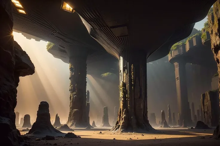 (best quality, masterpiece:1.3),
A highly detailed scifi illustration,
alien planet base interior,
luminosity,
stingy geometric forms prevails