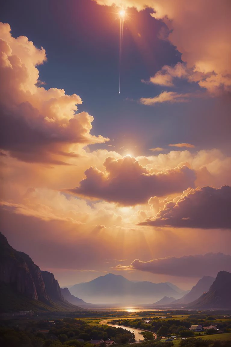 A highly detailed anime illustration,
landscape,
vintage, dreamy, drawing, trending on artstation, UHD, (((by Quentin de Warren))):1.8, atmosphere, luminosity