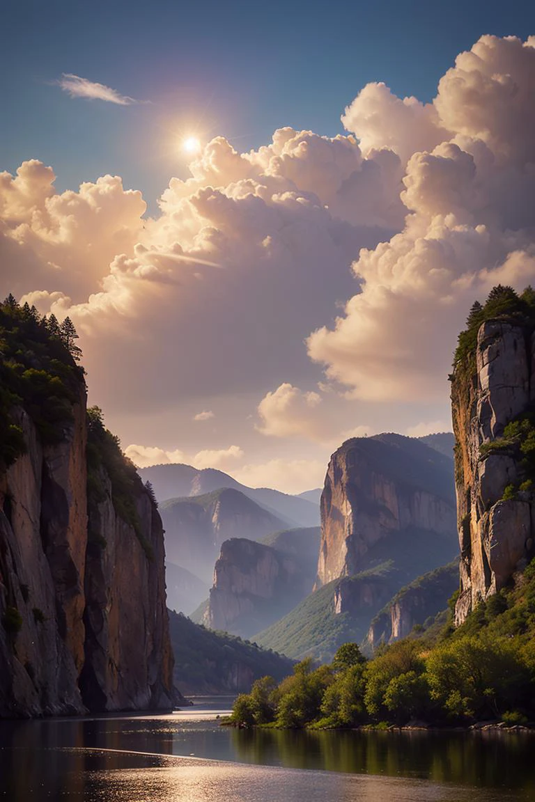 A highly detailed anime illustration,
landscape,
vintage, dreamy, drawing, trending on artstation, UHD, (((by Quentin de Warren))):1.8, atmosphere, luminosity