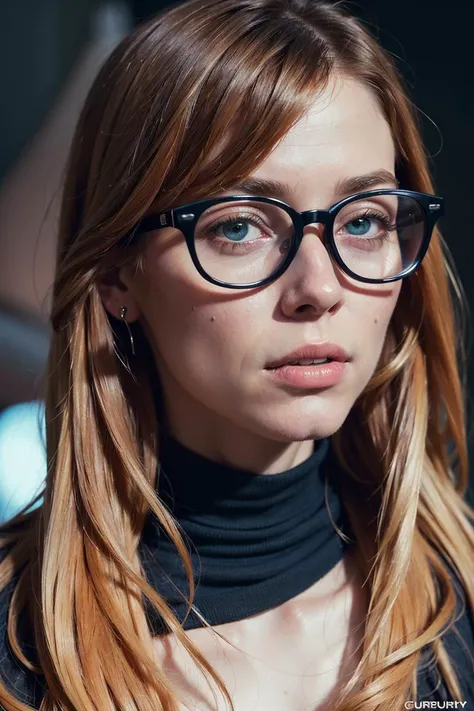 (best quality, masterpiece:1.3),
A highly detailed space scifi illustration,
medium shot,
(detailed facial features), 1girl, red hair, round glasses,
realistic skin texture,
intricate detailed background,
dreamy,  drawing, trending on artstation, UHD, (((by James Gurney))):1.8, atmosphere, luminosity