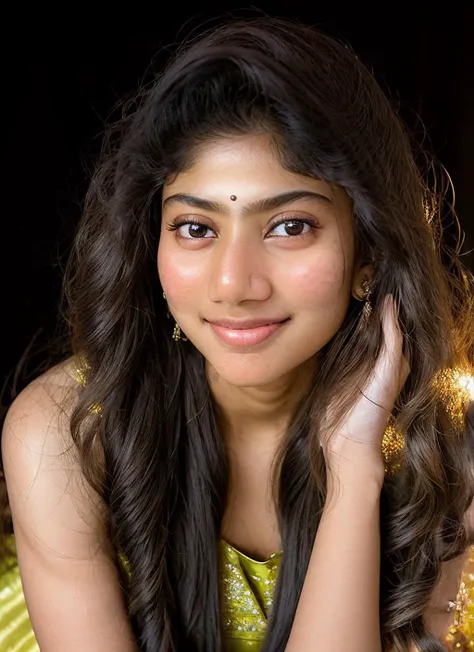 closeup portrait of skswoman, happy , wearing prom dress , with blonde Long layers , background moon epic (photo, studio lighting, hard light, sony a7, 50 mm, matte skin, pores, colors, hyperdetailed, hyperrealistic), <lyco:Sai Pallavi:1.2>