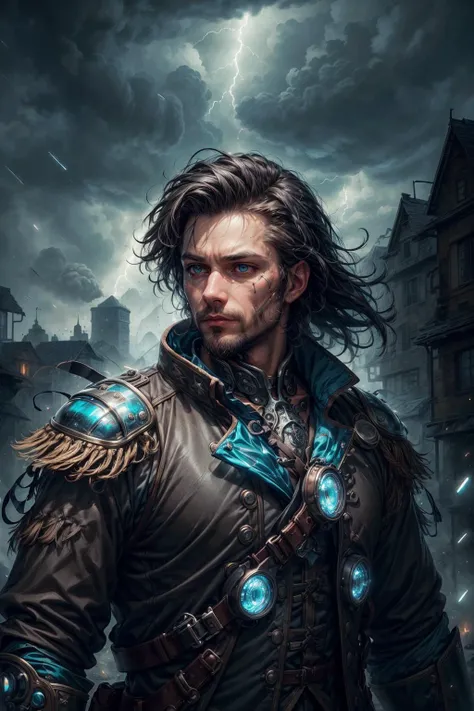 <lora:add_detail:1>
(1man, thin adult male:1.2), turquoise eyes, black hair, fade with sideburns,
solo, (full body:0.6), looking up, detailed background, detailed face, (<lora:MusketPunkAI:0.6>, MusketPunkAI theme:1.1), glass-cyborg, (made of glass:1.1), fighter, glass armor, floating particles, steam, intense heat, storm in background, cinematic atmosphere,
<lora:nuclearDiffusionBrush_v10:0.3>,