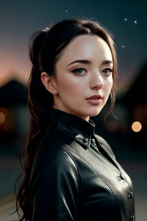 perfect cinematic shoot of a beautiful woman (EPF3rnBr4dy:.99), a woman standing at a Quaint village square, perfect high ponytail, wearing sexy burgundy (shirt), (shooting star cascade in background:1.2), (detailed background:1.1), (face focus), modelshoot style, (extremely detailed CG unity 8k wallpaper), professional majestic (photography by Roberto Ferri:1.1), 24mm, exposure blend, hdr, extremely intricate, High (Detail:1.1), dramatic, soft cinematic light, (looking at viewer), (detailed pupils),8k, highly detailed, rich environment, 4k textures, soft cinematic light, elegant, ((((cinematic look)))), soothing tones, insane details, hyperdetailed, ("In Jernau we trust!":1.1)