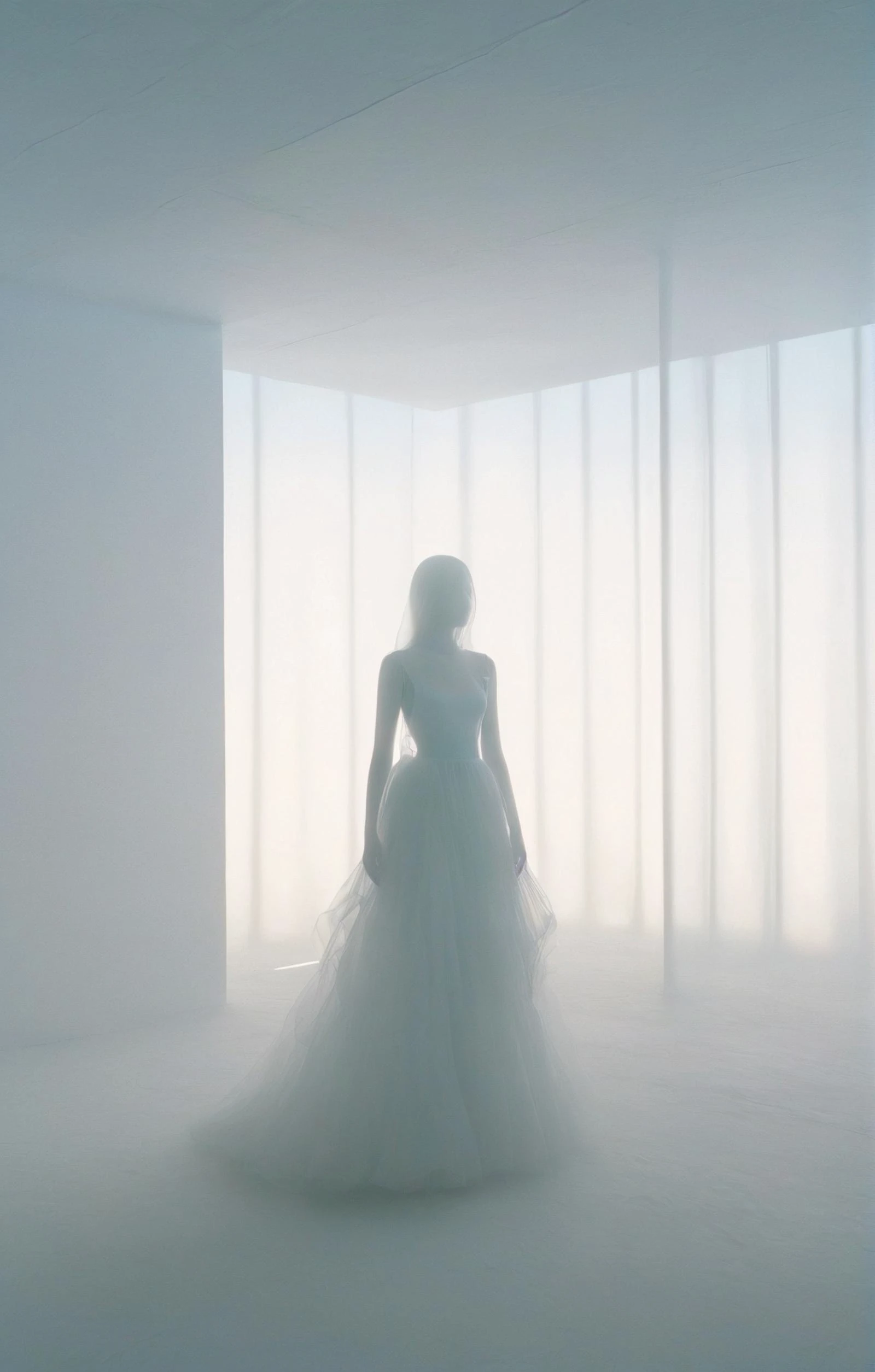 (mdfg, fog, made of fog), French Girl aesthetic, a mirrored room reflecting an endless loop of a couple's passionate encounter, bright colors, stunning background. warm and bright sunlight, a mesmerizing blend of light and shadow. masterpiece, absurdres, intricate details <lora:fog_creatures_v4:0.65>