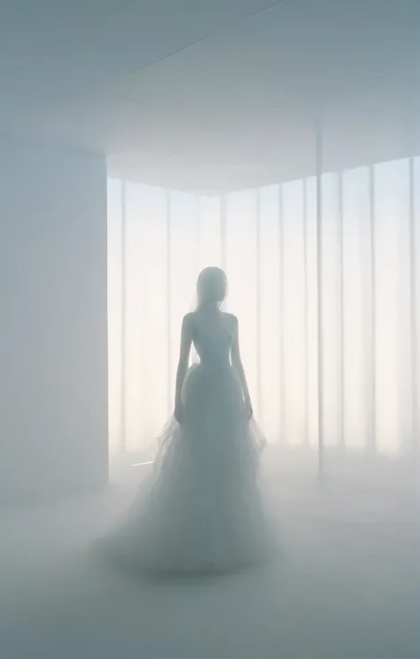 (mdfg, fog, made of fog), French Girl aesthetic, a mirrored room reflecting an endless loop of a couple's passionate encounter, bright colors, stunning background. warm and bright sunlight, a mesmerizing blend of light and shadow. masterpiece, absurdres, intricate details <lora:fog_creatures_v4:0.65>