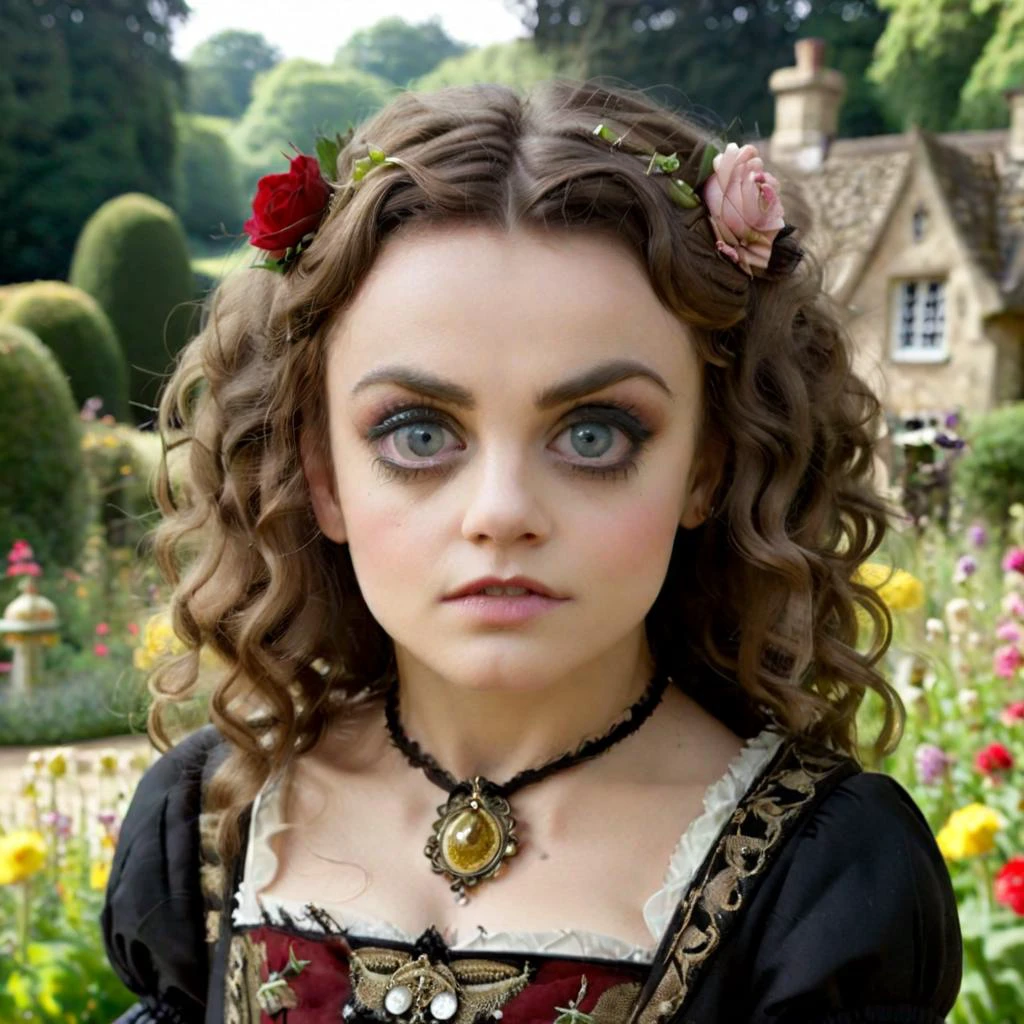 1girl,solo,realistic,
Gothic Helena boham carter, English cottage and garden background, pastel colour palette, mark ryden <lora:bigeyes-xl-v1:0.8> big eyes, anime eyes <lora:add-detail-xl:0.8> <lora:- SDXL - voodstyle_ Voodoofy_V1.0:0.8> voodstyle <lora:RPGRoyaltyXL:0.8> rpgroyalty