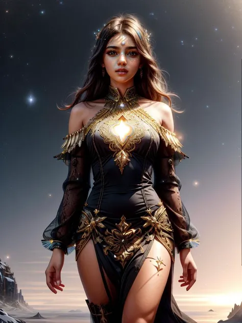 wide full body portrait shot of a sexy 35yo indian women wearing a backless black silk outfit in a Egypt environment, intricate, elegant, highly detailed, centered, smooth, sharp focus, soft makeup, night time, moon light, sharp detailed eyes,  thin lips, slender body, young face,(4k, realistic, ultra detailed, detailed, masterpiece,) Style-TronLegacy-8v-A, full medium shot, 35mm lens,  dynamic angle, close-up, intricate details, long hair flowing with the wind, black glowing outfit, futuristic, cyberpunk,
PureErosFace_V1, [:(detailed face:1.2):0.2]: Sonam Kapoor --auto --s2