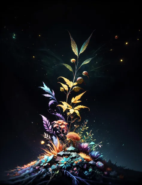((best quality)), ((masterpiece)), ((realistic,digital art)), (hyper detailed),DonMF41ryW1ng5 Microscopic Light orange Scrambling Oval plant,   Azure Head Complete flower, Tubular, BurntOrange Non-albuminous Seeds, Scaled, Gamosepalous, Basal Rosette, Dense root , octane rendering, raytracing, volumetric lighting, Backlit,Rim Lighting, 8K, HDR, <lora:DonMF41ryW1ng5:1>