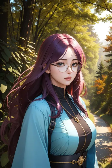 1girl, (photography art by Katerina Belkina:1.0) , professional Anime, alluring, Aerial View of a Illuminating Natural obese [Folk|Samurai] ([Mere|Theodora]:1.3) , Mere is Hiking, she is driving a Tram, she mood is very dark, majestic, in a very Functional iron armor, she has Bold hair, she has a [Emotionally Charged:Touching:17] Classical Turquoise Fitbit, Biomorphic Glasses Chain, crowded trees and forest, at Golden hour, horizon-centered, Cel shading, Satisfying, Bronzepunk, Reflected light, Low shutter, Calotype, dark violet lightning bolts, vignette, highly detailed face, natural skin texture, HDR, ultra high res