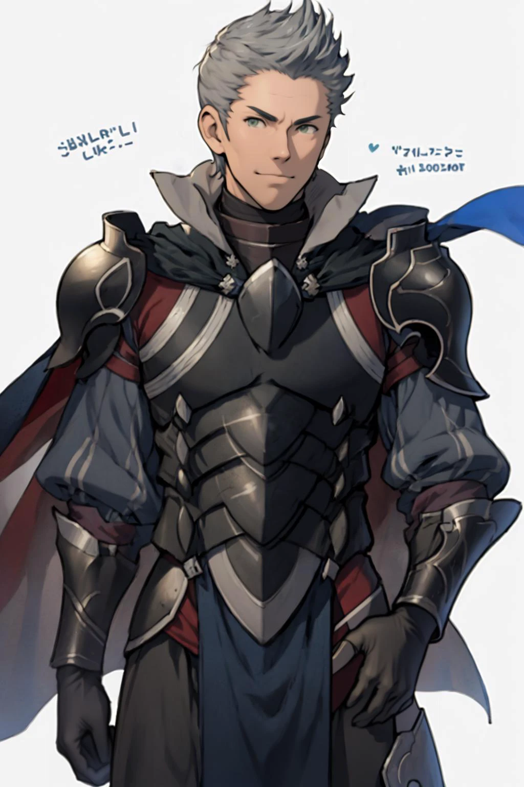 best quality, Mature male, Mid-range, <lora:fireemblem_silas-11:.9> fesilas, armor, cape, gloves