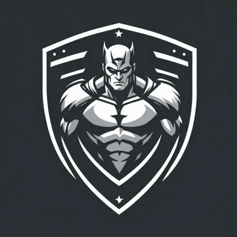 vector logo, guard shield, superhero, <lora:Logo_of_Special_Forces:1>, monochrome