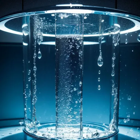 a glass panel humid and covered in water dropplets