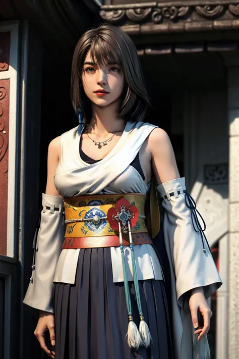 1girl, solo, jewelry, detached sleeves, necklace, blue-beaded earring, hakama skirt
<lora:YunaFFX-V2:0.8>, YunaFFX,
ultra high res, photo, photorealistic, highly detailed, detailed face, solo cute woman, castle balcony,
medium  breasts, (masterpiece, high quality),looking at viewer, gorgeous goddess, bob cut,
charming, alluring, dreamlike, royal cloak, ((thick bangs)),