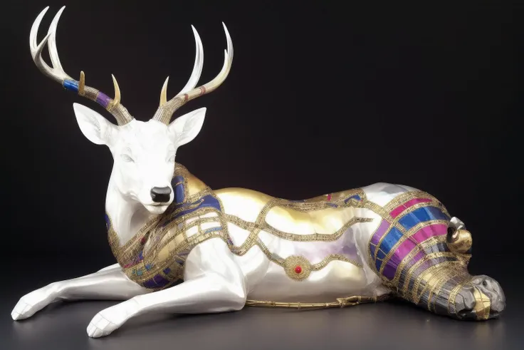 a stag by KintsugiBust and Wassily Kandinsky <lora:KintsugiBust:0.9>