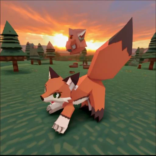 3d \(artwork\),<lora:Megaman_Legends:1>,megaman_legends,Lowpoly,PS1,(senz,edmol,),
fox,Feral,
Forest,sunset,