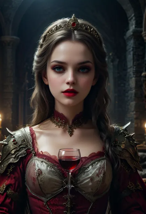 zoey, vampire, princess, castle, throne_room, wine_glass, moonlight, drinking_blood,