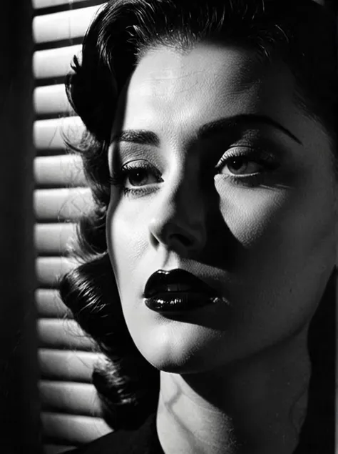 Film noir style hooks in the eyes, tearing out of head . Monochrome, high contrast, dramatic shadows, 1940s style, mysterious, cinematic