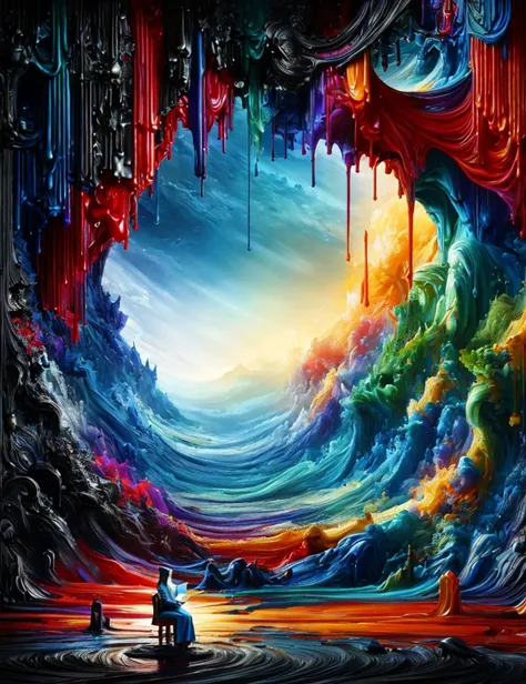 masterpiece illustration, detailed,DonMP41n717Bl4ck scroll of prophecies, clothbound, essenzia (a potent fictional liquid), reading corner <lora:DonMP41n717Bl4ck:1>