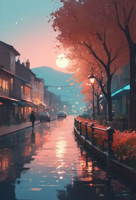 breathtaking shallow depth of field, bokeh, ethereal scenery by Atey Ghailan, insanely beautiful and atmospheric, aesthetical