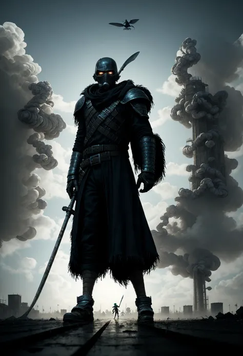 DonM5cy7h3XL scythe,wings,inertia,supramolecular chemistry,pollution,shrouded in swirling mists of toxic gas,advances relentlessly through a war-torn cityscape,its heavy footfalls echoing ominously against the crumbling ruins of civilization,<lora:DonM5cy7h3XL-v1.1-000006:0.5>,<lora:DonMDr4g0nXL-v2rb:0.5>,<lora:Soul_Knight_SDXL_-_By_HailoKnight:0.45>,soul knight,<lora:ral-dissolve:0.6>,ral-dissolve,bsft,