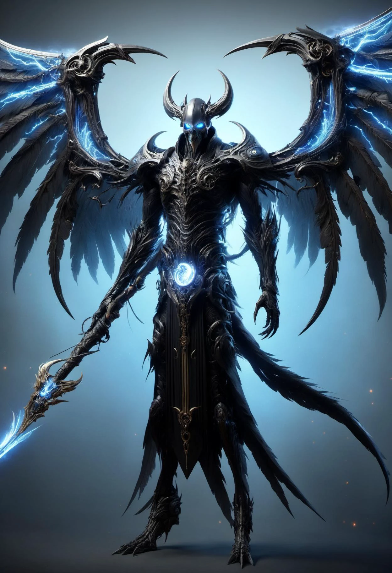 DonM5cy7h3XL scythe,wings, conveyor system, service contact information,ground fault protection,spotlight,component inputs,brackets,winged embellishments, swirl, soft, anime <lora:DonM5cy7h3XL-v1.1-000006:0.6> <lora:DonMDr4g0nXL-v2rb:0.65>