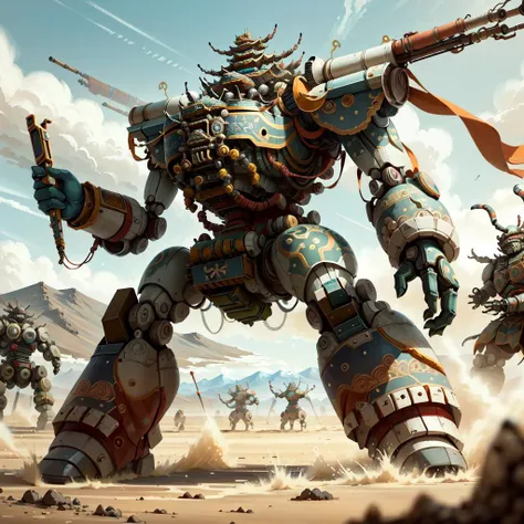 <lora:MongolPunkAI:.8> MongolPunkAI
battle mech , detailed, intricate