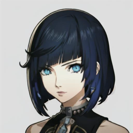masterpiece, best quality, yelan \(genshin impact\), portrait, blue hair, bob, armpit, blue eyes, feather-trimmed jacket, 1girl, mature female, (((expressive eyes))), perfect female anatomy, (medium breasts), (full color), dynamic angle, white background, highly-detailed symmetric face, super detailed, 8k, high quality, sharp focus, intricate details, highly detailed, dynamic lighting, detailed and intricate environment, (4k, 8k, absurdres, depth of field, cinematic lighting), symmetrical eyes, <lora:yelanLoraCollectionOf_yelanHard:1> <lora:persona5PortraitLora_v03:0.7>