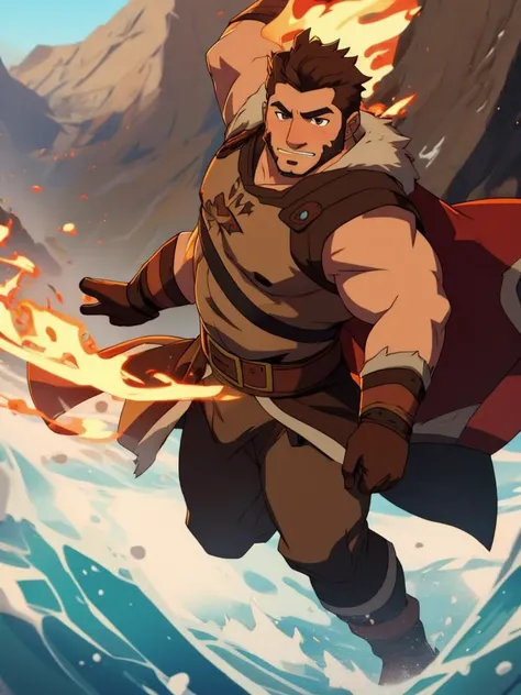 vox machina style, chubby human male, 1boy, solo, ((masterpiece)), detailed background, dynamic, (((detailed brown eyes:1)))
<lora:STYLE_vox_machina_style2:1>