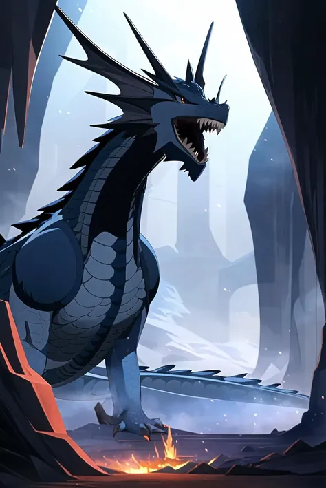 vox machina style,
animal focus, dragon, full body, no humans, western dragon, cave, darkness, dragon's lair,
, ((masterpiece))
<lora:vox_machina:0.6>