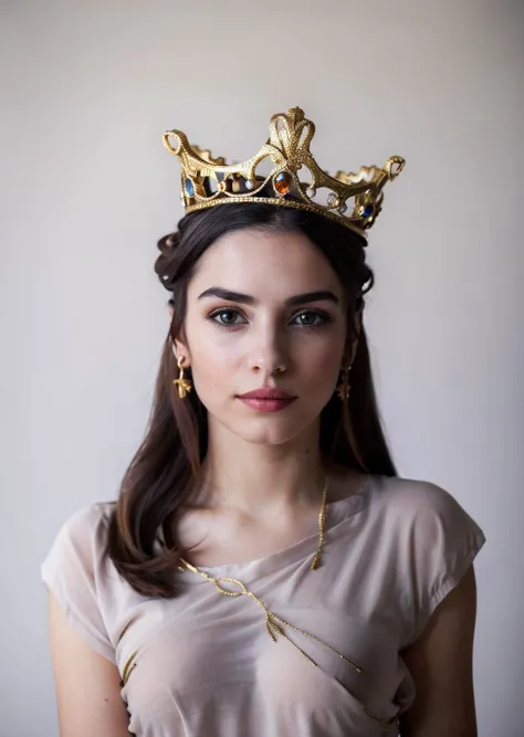 a women with a crown on her head