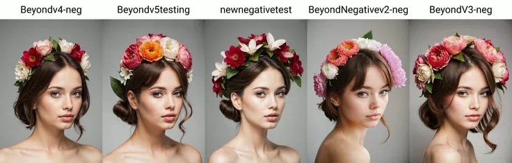 a women with flowers on her head