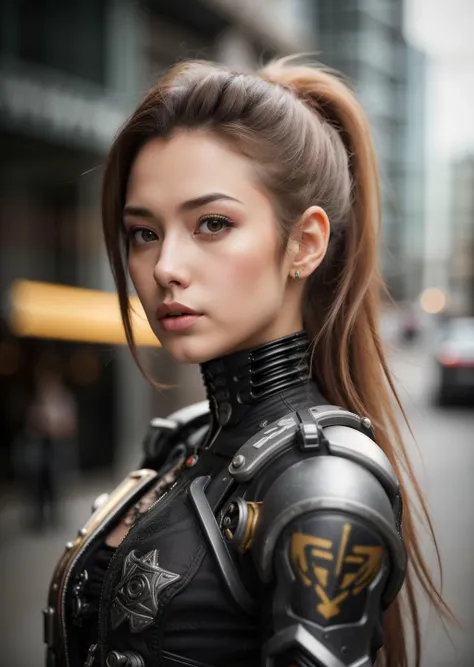 masterpiece, best quality, Princess_Peach, serious face, cyberpunk cyborg style, cyberpunk city street, cyborg, cyberpunk, ultra-detailed, 8k, top quality, Extremely Detailed, High Resolution, 4K, Ultra High Resolution, Detailed Shadows, Perfect Light and Shadow, award winning, concept art, DSLR, F/2. 8, Lens Flare, 5D, 16k, Super-Resolution, anime style, key visual, vibrant, studio anime, highly detailed, global illumination, epic composition, epic proportion, Award winning, HD, Panoramic, official art, extreme detailed eyes, depth of field, volumetric lighting, reflection, highest detailed, finest detail, ultra detailed, intricate, perfect face, epic proportion, epic composition, luminous trails, HDR, HD, UHD, professional work