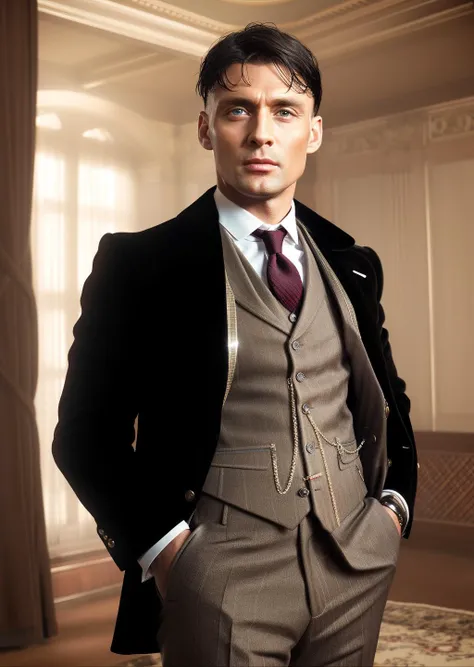 8k, photo realistic, hd, clear image, best quality, Hires, tommy shelby