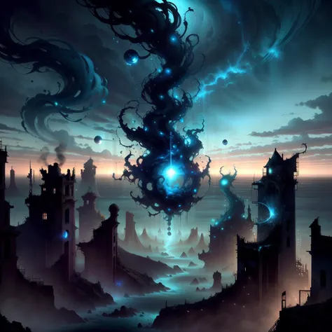<lora:EntropyMagic-20:0.9>,entropymagic  ,naturemagic , magical energy,  gyphs,
massive magic spell, (ocean:1.2),  sea, cityscape,