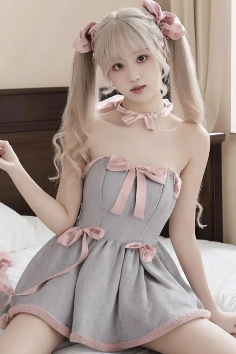 Best quality at best, tmasterpiece, 电影灯光, virtual cartoon background，详细的脸, full bodyesbian, actual, 清晰的线条, , , 1 girl standing still,Princess dress，petty face，There are pigtails，Dolls with cute makeup 3-6 years old