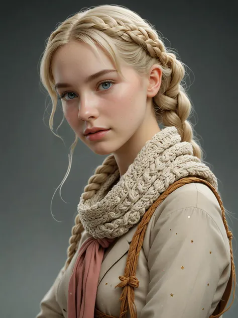 ( detailed realistic background:1),
( official art, beautiful and aesthetic:1 ),
realistic lighting,
cinematic lighting,
hyperrealism,
soothing tones,
muted colors,
high contrast,
soft light,
sharp,
artistic photoshoot,
( cute, petite:1.2 ),
slender,
european,
pale cheeks,
square face shape with angular jaw,
natural "no-makeup" makeup,
round rounded ass ,
senior,
platinum blonde hair ,
crown braid ,
on back
Art Museum ,
polar vortex with icy moonlight ,
starry sky ,
One-piece
lower body clothing, ar nano-cloth, , relaxed fit, natural waist, ombre wash,,back darts,,scarf,,bow accents,,coin pockets,,allover print
quarter sock
sneaker ,
pupils sparkling ,
looking at viewer,