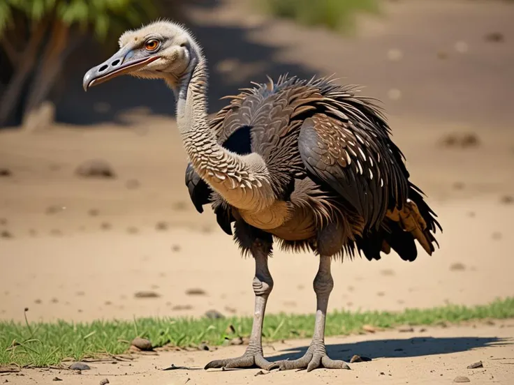 ((bipedal)) hybrid komodo ostrich gator bird