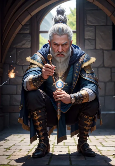 (extremely detailed 8k wallpaper), a mid-shot shot shot of a brave, intricate, high-detail, dramatic necromancer