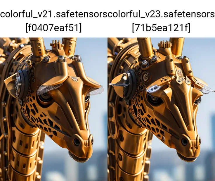 intricately detailed robotic steampunk giraffe, gears, pistons, hydraulics, nixie tubes, extreme detail, fine details, sci-fi, wide angle, hyperrealism, highly detailed background, 8k uhd, dslr, soft lighting, high quality, film grain, Fujifilm XT3, HD, Sharp
