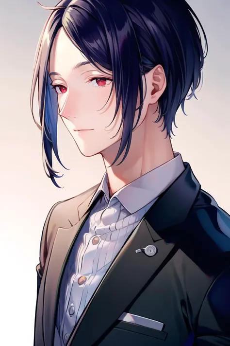masterpiece, best quality, solo, 1boy, <lora:sebastian_michaelis-08:0.8>, sebastianv1, red eyes, mature male,, <lora:kurosu_gatariv3-10:1>,