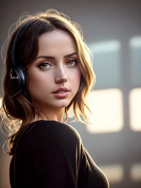 emb-anada with headphones, natural skin texture, 24mm, 4k textures, soft cinematic light, adobe lightroom, photolab, hdr, intricate, elegant, highly detailed, sharp focus, ((((cinematic look)))), soothing tones, insane details, intricate details, hyperdetailed, low contrast, soft cinematic light, dim colors, exposure blend, hdr, faded