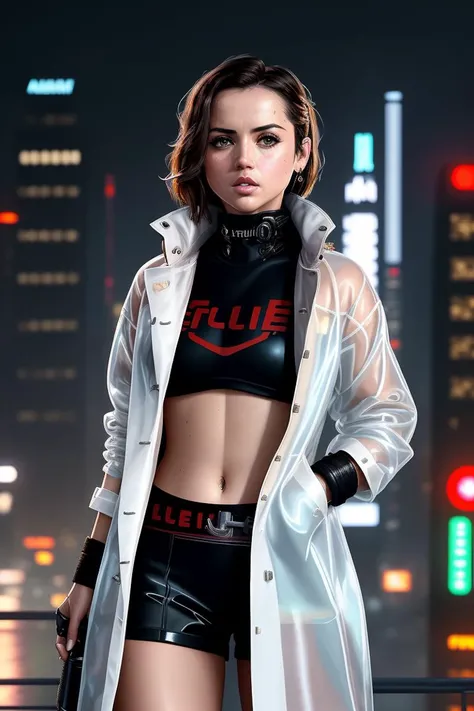 picture of (emb-anada), a woman as a sexy detective (wearing a raincoat:1.2), modelshoot style, (extremely detailed CG unity 8k wallpaper), photo of the most beautiful artwork in the world, professional majestic oil painting by Ed Blinkey, Atey Ghailan, Studio Ghibli, by Jeremy Mann, Greg Manchess, Antonio Moro, trending on ArtStation, trending on CGSociety, Intricate, High Detail, (Sharp focus:1.1), dramatic, photorealistic painting art by midjourney and greg rutkowski, (bodycon:1.2), (cyberpunk city background:1.3), (rainy night), (looking at viewer), (detailed eyes:1.2), (defiance512:1.2), gritty, (sfw:1.2)