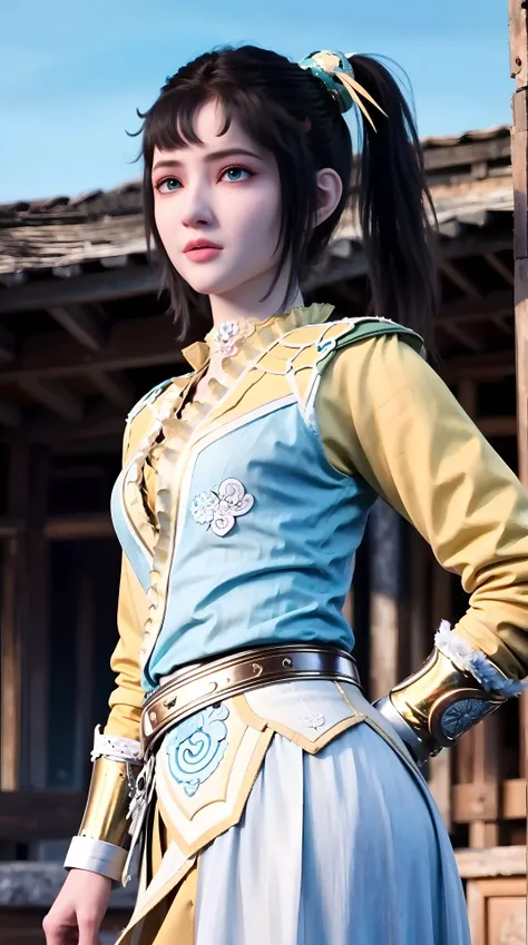 masterpiece,best quality,1girl, heterochromia,<lora:sikongqianluo-000017:0.8> ,cowboy shot, dynamic pose, dynamic angle